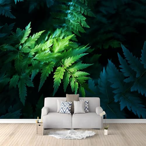 Genérico Fotomurales Decorativos Pared Cinematográfico Botánico Hojas Tropicales, Verde Fotomural Decorativo para el Hogar 200 x 140 cm (An x Al) – Ldeal para Salón Dormitorio Oficina y Pared de TV