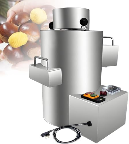 DNEPEI Sgusciatrice elettrica per Castagne Commerciale da 220 V, sbucciatrice Automatica Professionale per Castagne, capacità di Produzione di 200 kg/h, Ideale per supermercati 220V-10knives