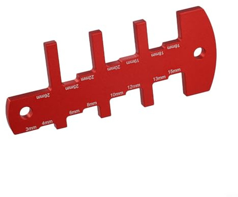 Misuratore di altezza per sega da banco per misurazione della profondità del router, strumento di misurazione in lega di alluminio da 3-26 mm per la lavorazione del legno e progetti