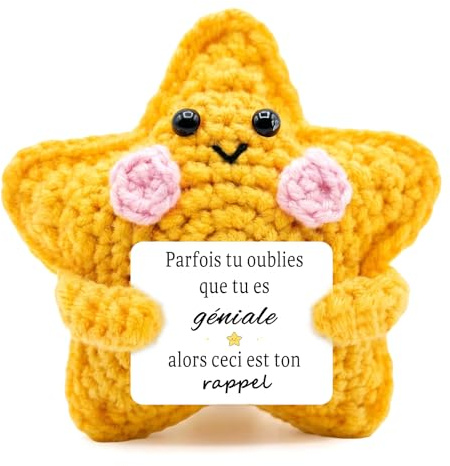 Idee Cadeau Femme, Cadeau Anniversaire Femme, Étoile Au Crochet, Cadeaux Anniversaire Femme, Noel Fete des Meres Cadeau Ado Fille Soeur Maman Collegue Meilleure Amie Maitresse