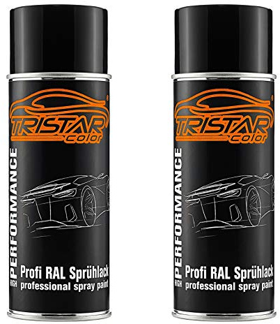 TRISTARcolor 2 x RAL 9005 Tiefschwarz glänzend Lack Spraydose | Sprühdose 400 ml, schnelltrocknend