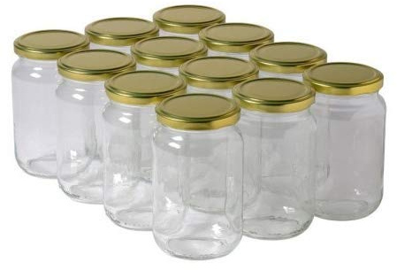 côté ruche 24 Pots Verre 500g (390ml) avec Couvercle to 70 Miel Confiture