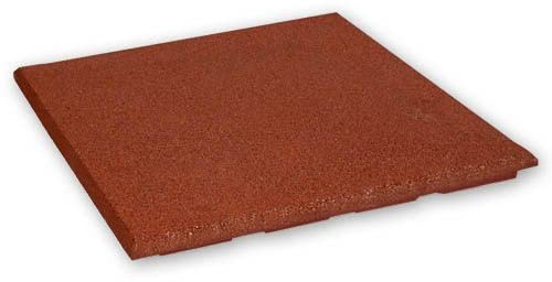 Vivol Gummifliesen Rot 20mm - 1m² (4 Gummi Fliesen à 50 x 50 cm) - Fallschutz Matte für Spielplätzen - Bodenbelag unter Waschmaschine und Trockner