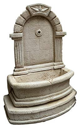 FONTANA SPAGNOLA FANULI MANUFATTI IN CEMENTO BIANCO FONTANELLE DA GIARDINO A MURO PILOZZO LAVAPIEDI DA ENTRATA