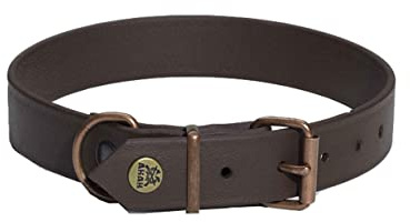 Akah BioThane® Halsband Hundehalsband witterungsbeständig und wasserfest, reißfest bis 450 Kg für Jagdhunde braun oder schwarz von oefele.de (40 cm, Braun)