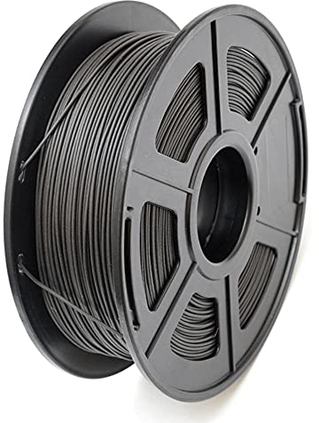 Metallgefülltes 3D-Druckerfilament, Eisenfilament 1,75 mm, 0,5 kg Spule (1,1 lbs), Rost in hoher Temperatur und feuchter Umgebung und von Magneten angezogen-Schwarz 1kg_1,75 mm