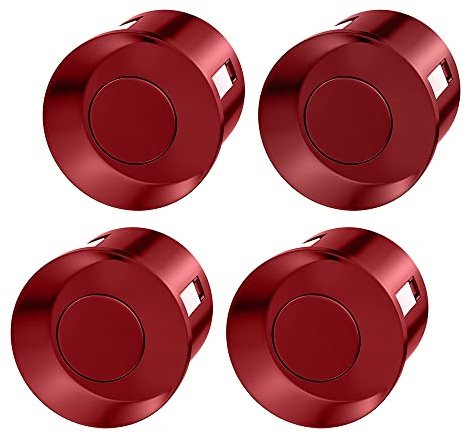 Sensores de Estacionamiento de Ayuda 6m, Sensores de Estacionamiento Automáticos Inducción Exacto para Vehículos, Universales Resistentes a la Intemperie - 4 Piezas (Rojo Grande)