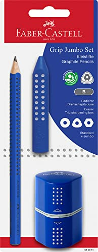 Bleistift Jumbo Grip Set 3 Stück, Blau