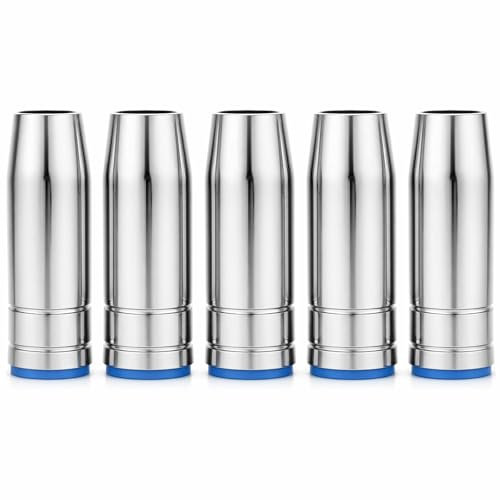 5 Stück MIG-Gasdüse, Verbrauchsmaterialien für MIG-MAG-Schweißbrenner MB 25AK, konische 15-mm-Gasdüse für Binzel MB 25AK MIG/MAG-Schweißbrenner