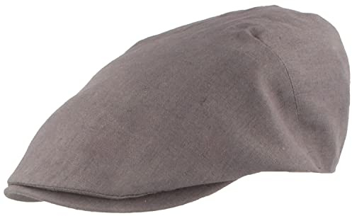 Breiter Herren Schiebermütze Flatcap Schirmmütze 100% Leinen Futter aus Baumwolle Mütze Leicht & Bequem Newsboy Cap