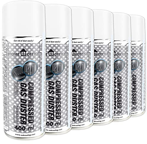 AABCOOLING 6x400 ml Cleaning Spray Home&Office Compressed Gas Duster 400ml K4, Office Supplies, Computer Vacuums, PC Air Cleaner, Computer Compressed Air, Office Equipment Cleaners
