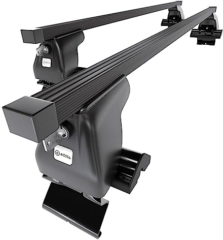 Mossa - Stahl-Dachträger kompatibel mit Hyundai H-1 Van (2008-2021) - schwarz Dachträger Dachgepäckträger - ohne Montagelemente