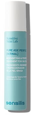 Sensilis - Pure Age Perfection Retinal, Siero Oil Free Redensificante e Perfezionante, con silicio organico e prebiotico, adatto per pelli sensibili, grasse o acneiche - 50 ml