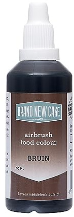 BrandNewCake® Airbrush Lebensmittelfarbe Braun 60ml - Essbare Farbe für Kuchen und Torten - Perfekt für Tortendekorationen