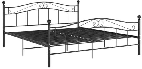 vidaXL Bett Schwarz Metall 180x200 cm