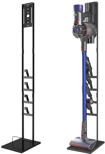 OUTBROS Staubsauger Ständer Kompatibel für Dyson Gen5 V15s V15 V12 Slim V11 V10 V8 V7 V6 Bodenständer, Staubsaugeraufbewahrung, Standfuß Halterung Rahmen für Handstaubsauger, Schwarz