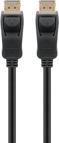 goobay 65808 DisplayPort Kabel 1.4, 8K @ 60Hz UHD / 1 Meter/Stecker auf Stecker/VESA-Zertifizierung, High Speed 32,4 Gbit/s/Übertragung von Audio- und Videosignalen