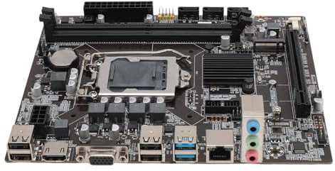 Carte Mère de Serveur de Bureau, LGA1151 Double Mémoire DDR4 2133 Hz H110 Carte Mère PCIE X16 Gen 3.0 pour Interface M.2 (avec 2 Bandes mémoire de 8 Go)