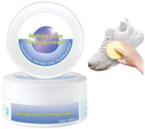 Coogime Schuhe Reinigungscreme, Sneaker Pflege, Schuhpflege, Weisse Schuhe Reinigungs Creme, Multifunktionale Reinigungscreme, Fleckentfernungscreme Schuhputzcreme mit Schwamm