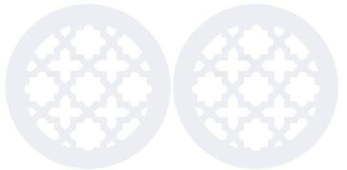 PATIKIL 2 piezas Cubierta de Rejilla de Ventilación Vidrio Acrílico (PMMA) | Cubierta Decorativa de Agujero de Pared y Techo, para Abertura de Conducto de 4, para Hogar Ventilación