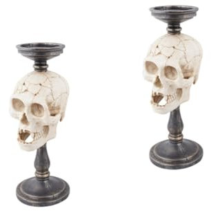 TOPBATHY 2 Stück Kerzenhalter Kerzenständer Hochzeit Teelichthalter Kandelaber Halloween Party Requisiten Menschliches Modell Schreckliche Dekoration Herzstück