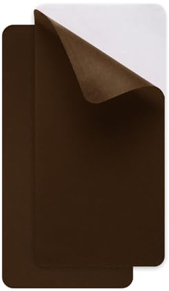 QUARKZMAN 2 Piezas 10x20cm Parches de Reparación Autoadhesivos Parches de Tela Impermeable para Chaqueta de Plumas Tienda de Campaña Saco de Dormir Asientos de Coche (Marrón)