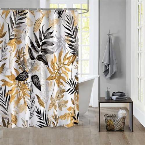 Duschvorhang PlantsShower Curtain Curtains, Duschvorhänge Duschrollo 150x180cm Duschvorhang Mit Gewicht Badewanne, Duschrollo, Badewanne Duschvorhang Textil Stoff Waschbar Bad Vorhang Badevorhang 1105