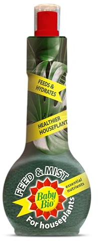 Baby Bio Houseplant Feed and Mist, 175 ml - Ready To Use Houseplant Fertiliser Mist Spray - for Growing Healthy Houseplants - Humidity Support - Indoor Plant Nutrition
