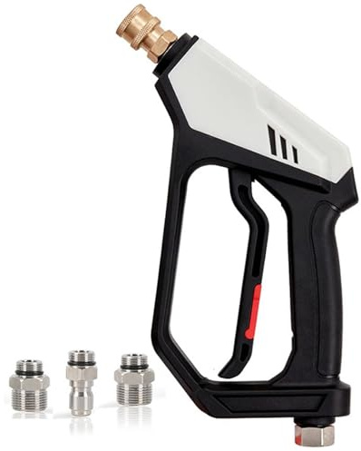 Kort högtryckstvätt pistol, högtryckstvätt pistol, M22-14,15 mm/3/8 tum snabbkoppling högeffektiv tvättpistol för högtryckstvätt