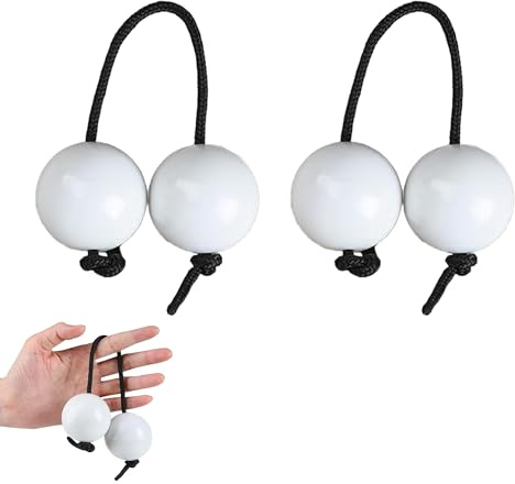 Gwezmxs Kashaka Shaker Instrument für Hochzeit/Partys/Musik Unterricht, Handpercussion, 2 Stück, Weiß