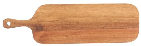 CGUOHU Tabla De Quesos Tabla de Cortar de Madera, Accesorios sólidos de Acacia de Mango Largo, Tabla for Cortar Pan, Embutidos de Queso para Quesos, Pasteles