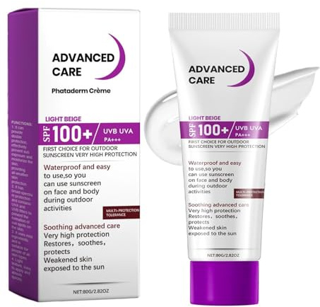 Sonnencreme LSF 100,Sonnenschutzlotion für den Ganzen Körper mit UV-Schutz, Beruhigende Sonnenschutz, Anti-Aging und Feuchtigkeitsspendend Sunblock,Sonnencreme (1)