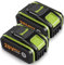 2 Pack 5000mAh 20V Battery for Worx, ASUNCELL Lithium ion Replacement Battery for 20V WA3551, WA3551.1 WA3553 WA3553.2 WA3641 WG629E WG546E WU268 WX166.4 Compatible with Worx Cordless Power Tools