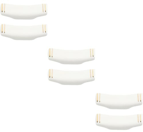 OUNONA Keramik Besteckhalter 6Er Set Essstäbchen Ruhen Für Löffel Gabeln & Messer Glatte Ablagen Für Zuhause Restaurant Hotel Sushi-Tisch 6.50 X 2.00 X 4.50 cm