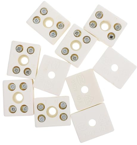 Tofficu 10pezzi Terminali Per Cavi Elettrici in Ceramica Terminali Per Alta Temperatura Connettori Resistenti Al Calore Per Cablaggio Ad Alta Frequenza