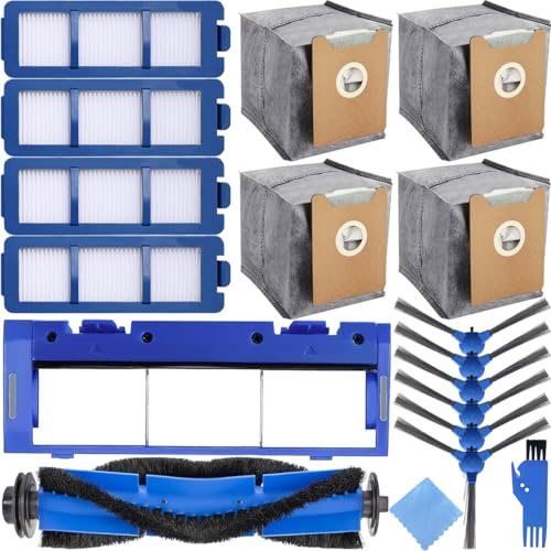 EATBALE G40+ Replacement Parts for Eufy RoboVac G40 / G40+ / G40 Hybrid / G40 Hybrid+ Robot Vacuum Cleaners 1 x Main Brush 4 x Hepa Filters 6 x Side Brushes 4 x Dust Bags Attachment Accessories Kit