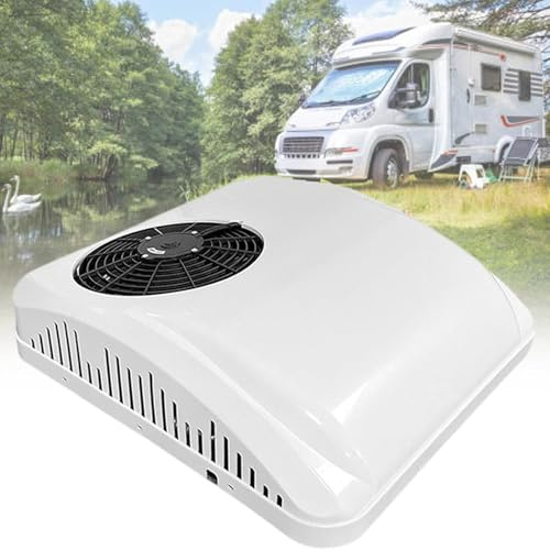 Allwetter-Klimaanlage auf dem Dach – Fernbedienung und manuelle Steuerung, dünnstes 16 cm Design, doppelte Kühlung/Heizung für LKW, Camper, Wohnmobile
