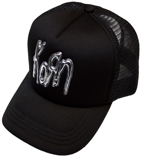 Rock Off officially licensed products Korn Sonic Argento Band Logo Trucker Cappellino da Baseball Size One Size