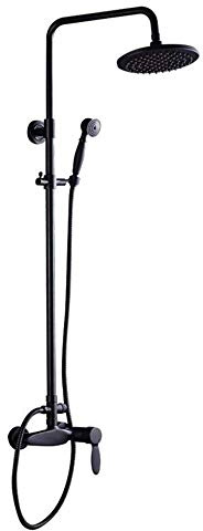 Retro Bronze Black Bathroom Shower Set Faucets Thermostat Faucets Tap Vintage Shower