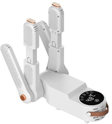 Secador de Zapatos Eléctrico, Secador de Botas, Secador de Calzado Eléctrico Antibacteriano, Pantalla Táctil Guantes de Boxeo, Temporizador Inteligente, Diseño Plegable Para Zapatos Sombreros Botas de