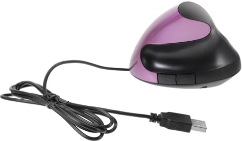 MUELODSIC Souris Verticale Filaire USB Ergonomique Boutons avec Poignet pour Bureau et Ordinateur Portable Mauve