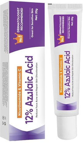 12% Azelaic Acid Serum-Azelainsäure Gesichtsserum-Anti Pickel Creme & Akne Gesichtspflege bei Rosacea -Poren Verkleinern, Pickel Reduzieren - Azelainsäure Gesichtscreme Formel für unreine Haut