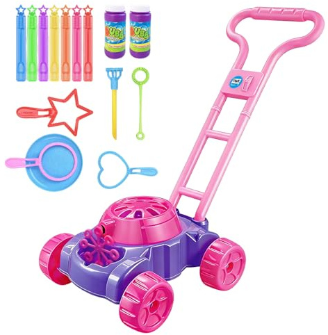 Bubbelmaskin gräsklippare - sommar utomhus trädgårdslek | bubbelmaskin för barn | för barn pojkar pojkar och flickor jul födelsedag semester fest och fest