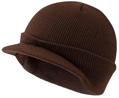Cocila Berretto Invernale con Visiera e paraorecchie per Uomo Set di Cappello Sciarpa in Pile Esterni Capello da Festa (Coffee A) Cotone Donna Cappello Bimba 1 Anno Donna Nero Cappellini Elfo