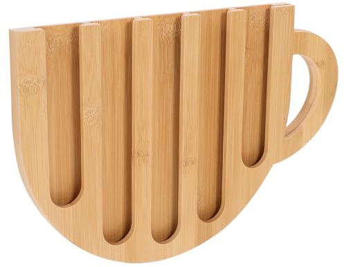 SUPVOX Organisateur à Café en Bois 1 Pièce – Porte-capsules de Café Vertical, Support de Rangement pour Dosettes Compatible Cafetières Multi Capsules, pour Bureau et Maison