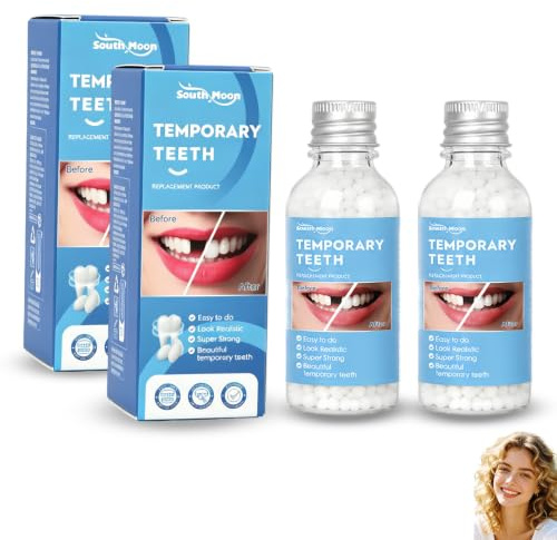 Polymorphic False Tooth Plaster for Teeth Instant Dentures Hole Temporary Tooth Repair Kit for Fixing Broken Tooth Missing Filler, 60ml