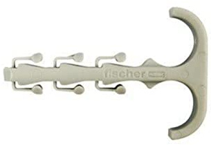 fischer Steckfix SF plus ZS 18, Dübel, Schlaufe und Schraube in einem, Einhandmontage, Hohe Haltekräfte durch Sperrriegel, 100 Stück