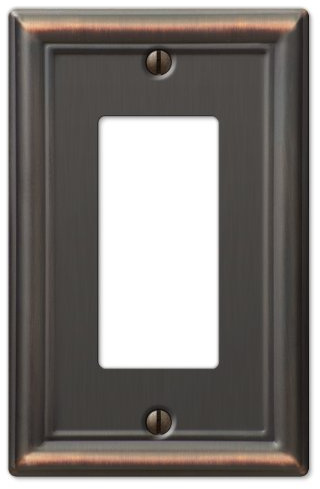 Amerelle 149RDB Chelsea Wallplate, 1 Rocker, Steel, Aged Bronze, 1-Pack