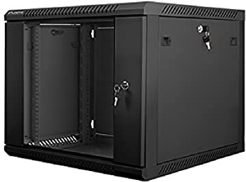Lanberg Rack Wandschrank 48,30cm (19) 9u/600x600 Metallt?r Schwarz (wf01-6609-10b)