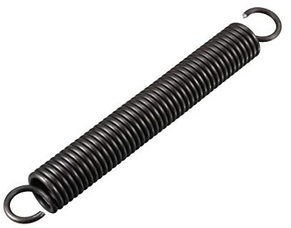 sourcing map Zugfeder 2,5 mm Drahtdurchmesser, 18 mm Außendurchmesser, 150 mm Freie Länge Federstahl Kleine Doppelhaken